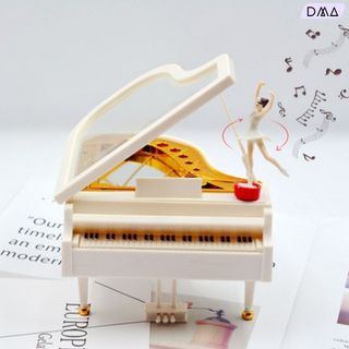 Hộp Phát Nhạc Piano Với Vũ Công Múa Bale, Máy Phát Nhạc Chạy Bằng Dây Cót