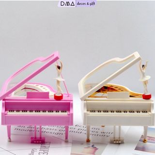 Hộp Phát Nhạc Piano Với Vũ Công Múa Bale, Máy Phát Nhạc Chạy Bằng Dây Cót