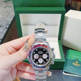 ĐỒNG HỒ NAM CAO CẤP RÔLET MÁY CƠ VIỀN ĐÁ MÀU