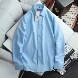 Bigsize.Bigsizemen- Áo sơ mi tay dài chất vải Mango cao cấp, lịch lãm thời trang bigsize nam< 130 kg