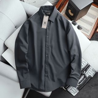 Bigsize.Bigsizemen- Áo sơ mi tay dài chất vải Mango cao cấp, lịch lãm thời trang bigsize nam< 130 kg