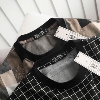 [ Big Men] Áo thun chất vải umi họa tiết thời trang bigsize nam 85- 135 kg