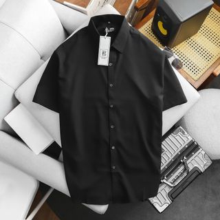 Bigsize.Bigsizemen- Áo sơ mi tay ngắn chất vải Mango cao cấp, lịch lãm thời trang bigsize nam< 130 kg
