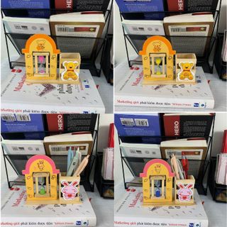 Mô Hình Đồng Cát Kèm Ống Đựng Bút Hình Thú Ngỗ Nghĩnh, Ống Đựng Bút Hình Thú Dễ Thương