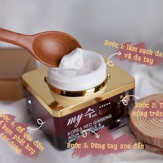 Kem Hồng Sâm AQUA WRINKLE&WHITENING MYSU - My Gold Korea 50mL