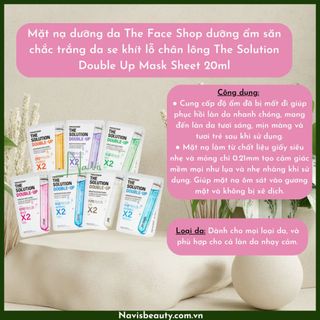 Mặt Nạ Cấp Ẩm Làm Dịu Da THE FACESHOP The Solution Double-Up Moisturizing Face Mask