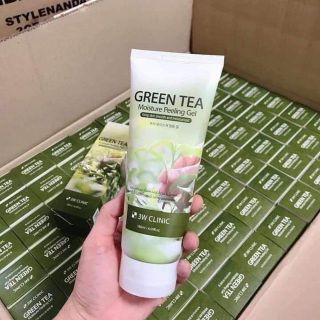 Tẩy TBC Chiết Xuất Gạo - Trà Xanh 3W CLINIC RICE BRAN MOISTURE PEELING GEL (180ml)