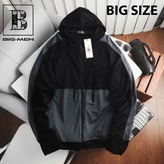 [ Big Men] Áo khoác chất vải mè thoáng mát phối 2 màu form rộng thời trang bigsize nam 100- 140 kg.