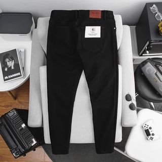 Quần jean nam bigsize màu đen form ống đứng size 80 - 130kg - jean đen