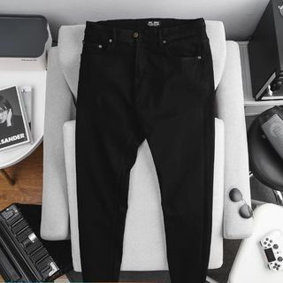 Quần jean nam bigsize màu đen form ống đứng size 80 - 130kg - jean đen