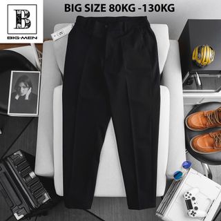 [ Big Men] Quần tây dài phối lưng thun lịch lãm thời trang bigsize nam 70- 120 kg