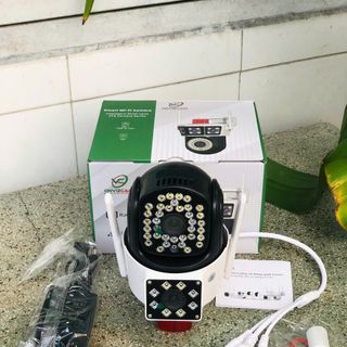 Camera Wifi Yoosee 10MP 2 khung hình Q44D Đèn báo động đỏ | Ngoài trời | 2 ống kính 2 khung hình (Loại A - Bảo hành 1 năm)