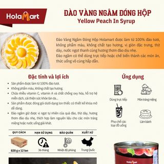 ĐÀO NGÂM GIÒN, VÀNG - LON 820G