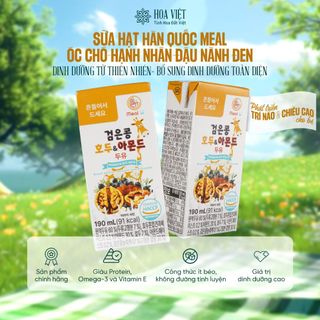 SỮA HẠT ÓC CHÓ HẠNH NHÂN, ĐẬU NÀNH ĐEN - THƯƠNG HIỆU MEALU