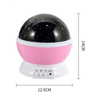 Đèn Ngủ Chiếu Sao 3D Quay 360 độ Chiếu Sáng Bầu Trời Sao Đổi Màu Tặng Kèm Dây Sạc Usb