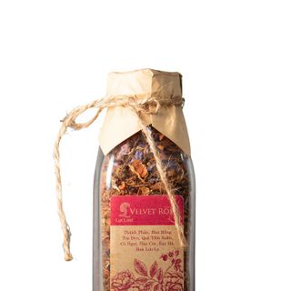 Trà Dưỡng Nhan, Chống Lão Hóa, Trà Hoa Thảo Mộc, Giảm Stress - Velvet Rose - Chai thủy tinh vuông - 125gr