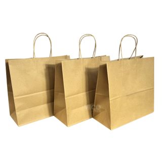 L01 – 330x165x250 mm – Túi giấy Kraft nâu quai xoắn