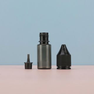 Lọ chiết tinh dầu 10ml (combo100 lọ) full đen, lọ chiết mực xăm nhựa pet, lọ chiết mĩ phẩm thông bán  Chai 10ml : chiều cao gồm cả nắp chai 73.5mm - dk đáy 21.3mm - chiều cao thân 35.8mm ( nơi dán nhãn -10mm)