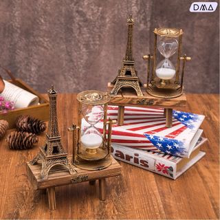Đồng Hồ Cát Kệ Gỗ Tháp Eiffel, BÁNH XE Ferris Trang Trí Phong Cách Cổ Điển Sang Trọng, quà lưu niệm, văn phòng phẩm