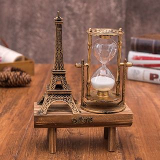 Đồng Hồ Cát Kệ Gỗ Tháp Eiffel, BÁNH XE Ferris Trang Trí Phong Cách Cổ Điển Sang Trọng, quà lưu niệm, văn phòng phẩm