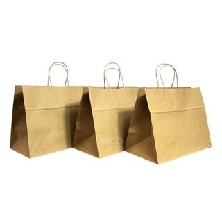 L02 – 330x165x330 mm – Túi giấy Kraft nâu quai xoắn