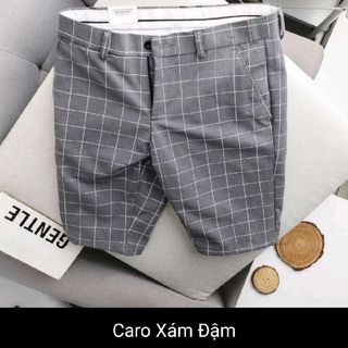 Quần Short Nam - Chất liệu vải cotton - Kiểu Caro