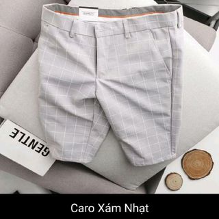 Quần Short Nam - Chất liệu vải cotton - Kiểu Caro