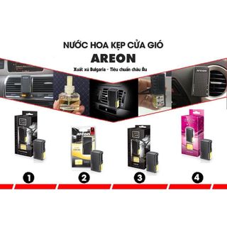 Nước hoa nội thất ô tô Areon kẹp cửa gió, tạo không gian thơm mát và dễ chịu trong xe hơi