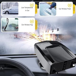 Máy sưởi cắm nguồn điện 12V/24V, rã đông kính chắn gió ô tô mới nhất, phù hợp với tất cả các mẫu xe