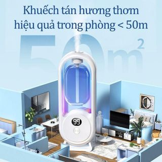 Máy khuếch tán tinh dầu, xịt thơm phòng đuổi muỗi tạo độ ẩm 5 chế độ có đèn Led, có thể thay lõi