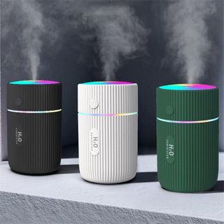 Máy khuếch tán tinh dầu Colorful Humidifier H2O phun tinh dầu để trong ô tô tạo ẩm, có đèn nhiều màu