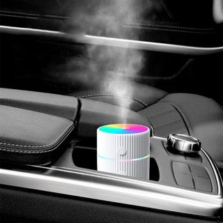 Máy khuếch tán tinh dầu Colorful Humidifier H2O phun tinh dầu để trong ô tô tạo ẩm, có đèn nhiều màu