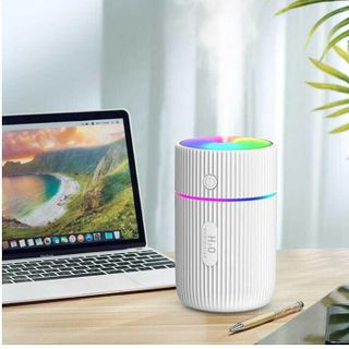 Máy khuếch tán tinh dầu Colorful Humidifier H2O phun tinh dầu để trong ô tô tạo ẩm, có đèn nhiều màu