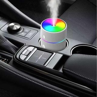 Máy khuếch tán tinh dầu Colorful Humidifier H2O phun tinh dầu để trong ô tô tạo ẩm, có đèn nhiều màu