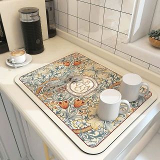 Thảm Thấm Hút Nước Nhanh Khô, Chất Liệu Da Nappa + Cao Su Chống Trượt, Thảm Lót Ly Tiện Dụng Cho Nhà Bếp ( KT 40* 60 )