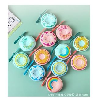 Quạt Sạc Dự Phòng Bánh Donut