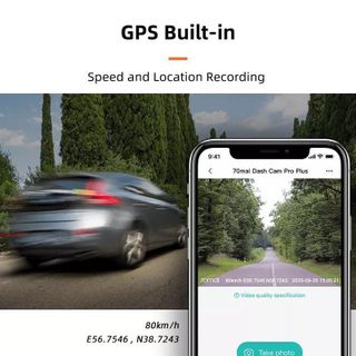 Camera hành trình 70mai A500S, phân giải 2.7K, cảm biến, cảnh báo va chạm, lệch làn, GPS, quay đêm