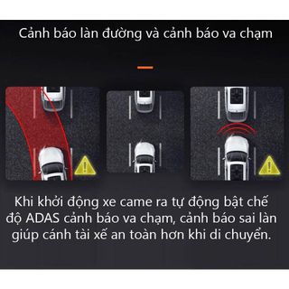 Camera hành trình 70mai A500S, phân giải 2.7K, cảm biến, cảnh báo va chạm, lệch làn, GPS, quay đêm