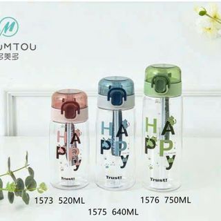 1575 - Bình nước nhựa 640ML (Toumtou), (60C/Thùng)