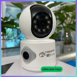 Camera YooSee WIFI dùng trong nhà 2 mắt xem 2 khung hình cùng lúc xoay 360° xem đêm CÓ MÀU, đàm thoại 2 chiều