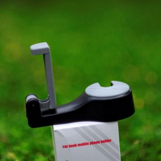 Móc treo đồ gài trước hoặc sau ghế, kèm giá đỡ kẹp điện thoại trên xe, thiết kế chắc chắn, cao cấp