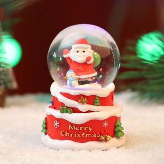 Quả Cầu Tuyết Ông Già Noel Siêu Đáng Yêu Decor Phòng, Mô Hình Quả Cầu Giáng Sinh