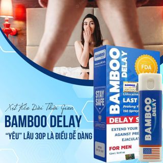 Chai xịt kéo dài quan hệ BAMBOO DELAY PREMIUM 12ml, chống xuất tinh sớm 100% chính hãng, tặng kèm bao cao su cao cấp