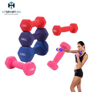 Tạ Tay Nữ, Tạ Tay Gang Bọc Silicon Tập Luyện Dành Cho Nữ Tại Nhà 1kg, 1.5kg, 2kg, 2.5kg