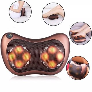 Gối massage cổ vai gáy hồng ngoại 8 bi xoay 2 chiều, đảo chiều cao cấp công nghệ Nhật Bản