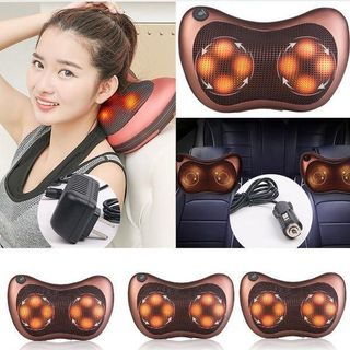 Gối massage cổ vai gáy hồng ngoại 8 bi xoay 2 chiều, đảo chiều cao cấp công nghệ Nhật Bản