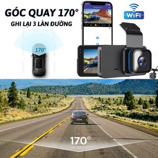 Phisung K10 Pro: 2 camera siêu nét trước sau, Wifi, GPS, cảnh báo giao thông