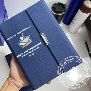 Sổ Tay Da Bìa Còng in logo theo yêu cầu giá rẻ