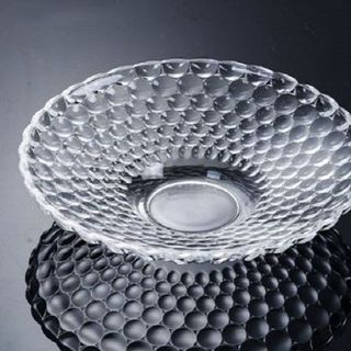 ĐĨA THỦY TINH TRÒN CHẤM BI 37CM LXGP003