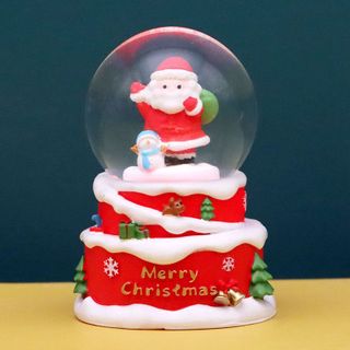 Quả Cầu Tuyết Ông Già Noel Siêu Đáng Yêu Decor Phòng, Mô Hình Quả Cầu Giáng Sinh